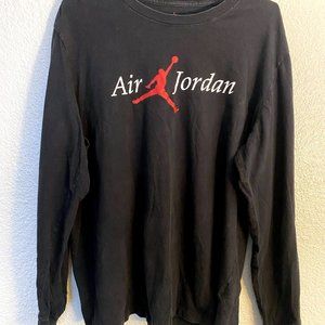 Nike Air Jordan  Long Sleeve Jersey  Black Pullover XL  In Very Good Condition